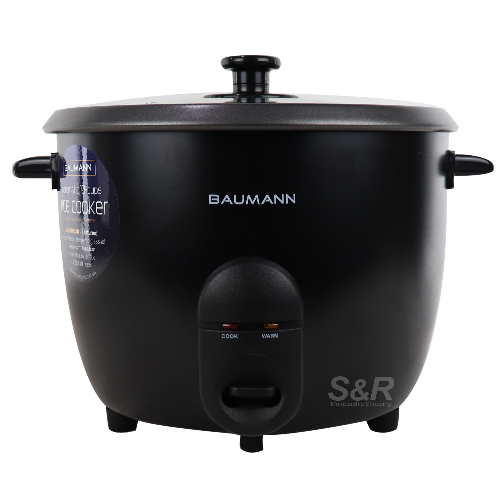 Baumann Living 1.8L Automatic Rice Cooker 10-cup capacity BMNFRC10